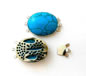 Turquoise Oval Cameo Clasp